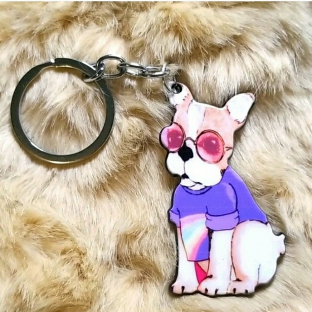 4 Adorable Dog Keychains NEW - Picture 3 of 10